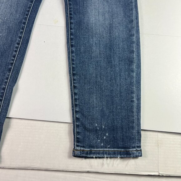 Judy Blue Jeans Womens 32x28* Boyfriend Mid Rise Blue Faded Stretch Denim Tag 30 - Picture 6 of 16